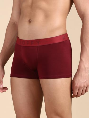 Image of KOFFY Men's Cotton Lycra Mini Trunks with 4-Way Stretch | Wrinkle-Resistant | Ultra-Soft Elastic I 2X Absorbent