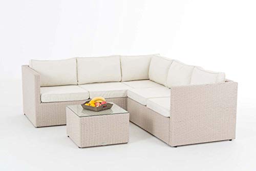 CLP Poly-Rattan Lounge-Set Genero 5 MM l Garten-Set Mit 5 Sitzplätzen l Komplett-Set: 3er Sofa + 2er Sofa + Tisch, Farbe… – Bild 4