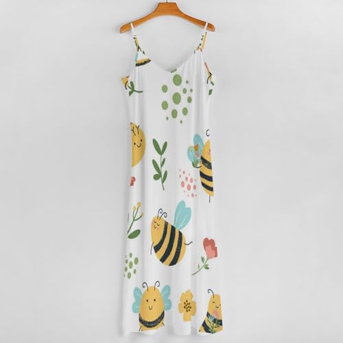 Robe d'été longue de qualité supérieure avec col en V plongeant