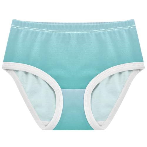 Joisal Elegant Blue Light Sea Green Gradient Girl Panties Cute Girls Underwear Toddlers Cotton Flower Kids Undies Briefs 2t