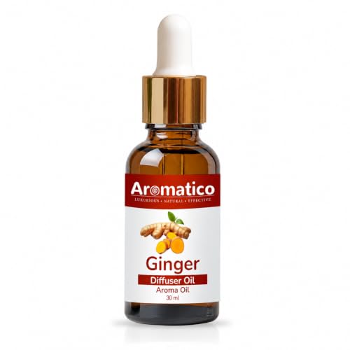 Image of AROMATICO Ginger Diffuser Oil For Relax Calm Mood, Natural Homely Fragrance, Sound Sleep & Pure Aromatherapy | 30ML