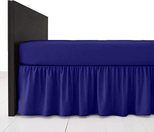 Comfy Nights Plain Dyed Polycotton Easy Care Frilled Base Valance In 19 Colors (Double, Grey/Silver)