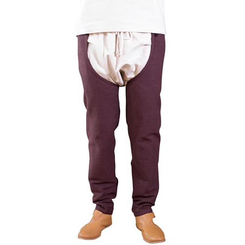 Burgschneider Medieval Chausses Brandolf Men's New Heavy Cotton - Historical Legwear for Reenactment LARP & Cosplay