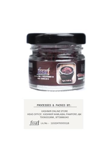 Image of Kashmir Online Store Original Saffron - Natural & Pure Finest Grade Kashmiri Kesar For Pregnant Women, Cooking, Face & Skin (1 Gram)