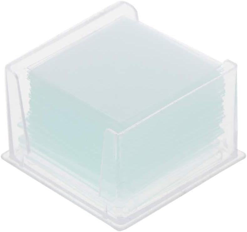 Clear Square Glass Slide Microscope Cover Slip Square Glass Slide Optics Instrument Accessories for Microscope