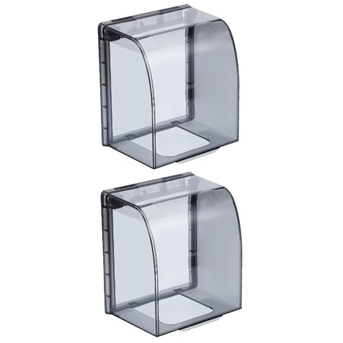 NAMOARLY 2pcs Waterproof Socket Cover Plugs Cover Lockable Outside Plug Cover Waterproof Protection Cord Covers for Wires Wall Double Light Waterproof Outlet Water Shield Clear Gfci Plastic