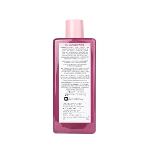 Sunday Rain Reviving and Hydrating Luxury Rose Oil Bubble Bath for Body, Vitamin A and Antioxidant Infused for Renewing and Evening Skin Tone, Fresh Rose Petals Scent, 450ml - Image 3