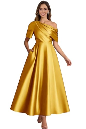 Gold Mother of Bride Dress for Women Long Grandmother Dresses