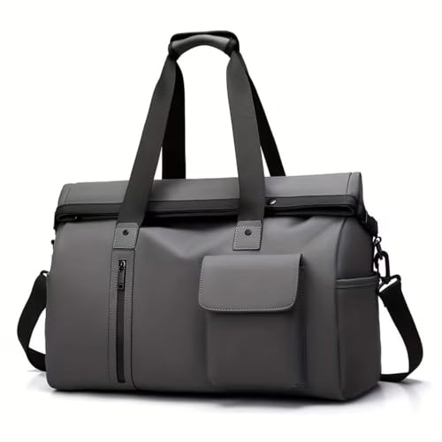 Image of CAVALO - Be Unique Men's Waterproof Oxford Duffle Bag | Large Capacity Travel, Gym & Business Hand Luggage with Wet /Dry Compartments, Laptop Sleeve & Shoulder Strap (Grey)