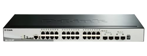 Image of D-Link 28-Port Gigabit Stackable Smart Managed PoE+ Switch 10G Uplinks | 24 PoE+ (193W) 2 10GbE SFP+ 2 SFP Ports| L2+ /L3 Lite |VLANs |Web Managed |Surveillance Mode | NDAA Compliant (DGS-1510-28P)