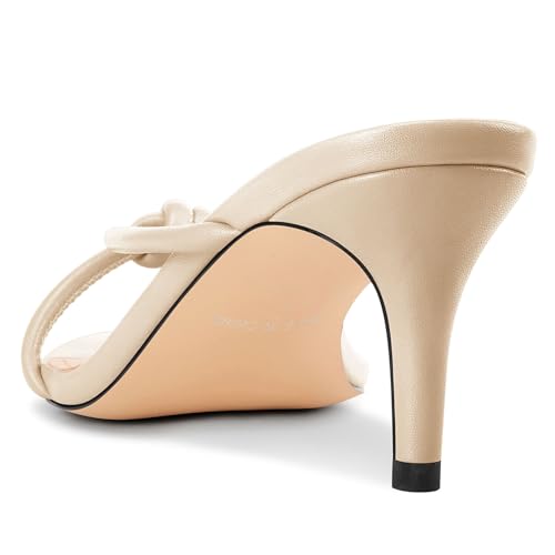 Image of NobleOnly Women's Black Kitten Heel Mule Sandals, 2.4 Inches, Open Toe, Slip On, Party, Prom, Wedding, Evening, Classic Style