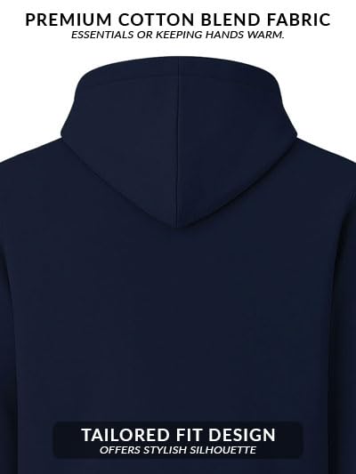 Image of ADRO Men's Regular Fit Zip-Up Hoodie for man | 320 GSM Cotton Poly Fleece Zipper Sweatshirt with Soft Fabric & Printed Hoodies
