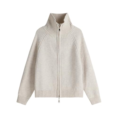 Girls' Long Sleeve Knitted Cardigan Kids Zipper Shrug Sweaters Cropped Jacket Cover Up Tops