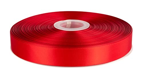 Double Faced Satin Ribbon, 25mm X 91M, Solid Polyester Ribbon for Gift Wrapping Crafts, Wedding Party Ceremony Decoration