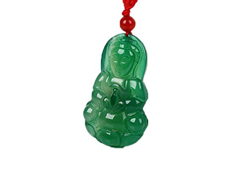 c1lint Natural Agate Stone Pendant Handmade Carved Guanyin Bodhisattva Pendants Women Men' Amulet