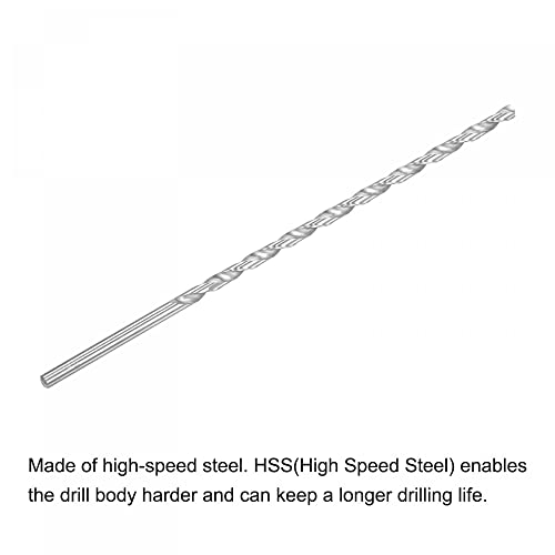 sourcing map HSS(High Speed Steel) Extra Long Twist Drill Bits, 6mm Drill Diameter 300mm Length for Hardened Metal Woodwork Plastic Aluminum Alloy 2 Pcs 3 sourcing map HSS(High Speed Steel) Extra Long Twist Drill Bits, 6mm Drill Diameter 300mm Length for Hardened Metal Woodwork Plastic Aluminum Alloy 2 Pcs - Image 3