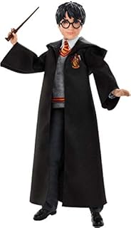 Harry Potter Collectible Doll (10.5 Inch) with Hogwarts Uniform, Gryffindor Robe and Wand, FYM50