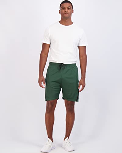 Image of Real Essentials 4 Pack: Men's 7 inch Athletic Running Quick Dry Mesh Shorts with Zipper Pockets (Available in Big & Tall)