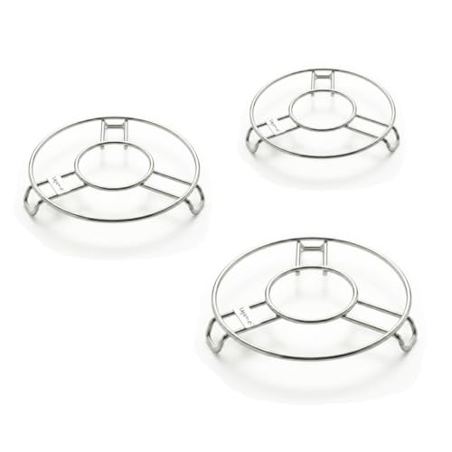 Image of Inme Hot Utensils Stand Hot Pot Stand for Kitchen Dining Table Top Ring, Vessel Dishes Food Plates Holder, Cooker Stand Inside, Trivet, Coaster Steaming Mat (Set of 3, Heavy Duty - 4 mm Thickness)