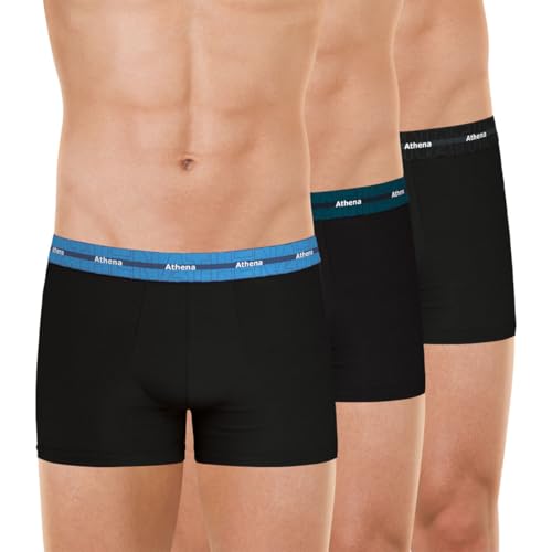 Athena - Lot de 3 Boxers Homme 720 Stretch Coton - Boxers Coton - Hyper Extensibles, Respirants - Coupe Ergonomique, Confort et Maintien - Label Oeko-TEX®...
