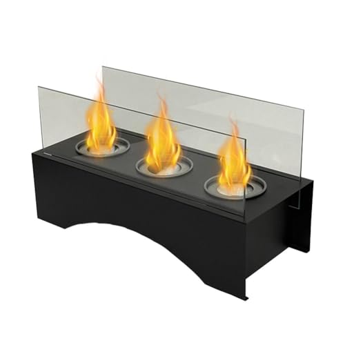 Hoguera de mesa al aire libre, chimenea de bioetanol, decoración de cuenco portátil de mesa, fuego de bioetanol para patio y patio trasero