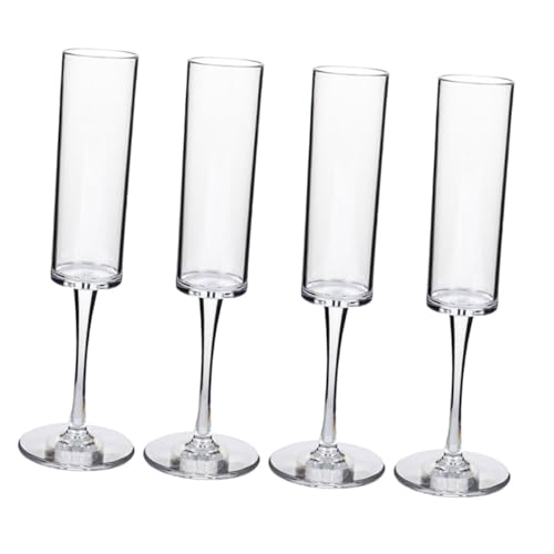 Mikinona 4pcs Wine Glasses Cocktail Glasses Wine Flutes Clear Drinks Cups Goblet for Red Wine Bar Cups Cups Party Drinks Goblet Party Drinkware Cocktail Goblet Transparent re-usable