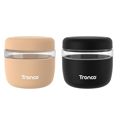 Image of Tronco 24 oz Glass Food Storage & Lunch Bowl Containers with Airtight Lids