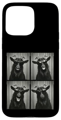 Goat in Sunglasses Funny Photobooth Goat Selfie Farm Animal Carcasa para iPhone 15 Pro MAX