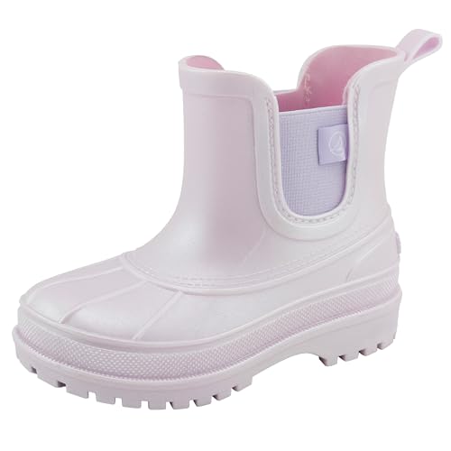 Sperry Botas de lluvia Chelsea para niños pequeños, botas de lluvia de goma impermeables para niñas/niños, zapatos de agua ligeros para parque fangoso, senderismo, Lila brillante, 4 Toddler