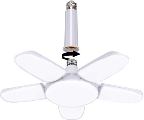 LED Garage Lights,100W Deformable Led Garage Ceiling Lighting 11000LM E26/E27 Daylight LED Ceiling Lights Adjustable Led Garage Light for Garage,Workshop,Workbench,Barn,Warehouse,Full Area