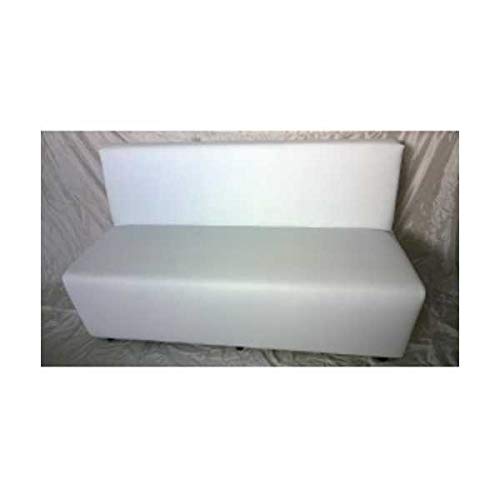 Europe Best Price Furniture Adonis - Divanetto Bar poltroncina Personalizzati per Locali in Ecopelle, Tessuto, Velluto. 2 posti Senza braccioli - 100 cm (Bianco)