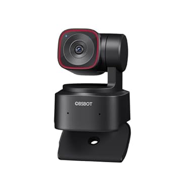OBSBOT Tiny 2 Lite 4K Webcam para PC, Câmera de Streaming PTZ com Rastreamento de IA com Sensor de 1/2", Controle de Gestos, 60 FPS, HDR, Microfones, Câmera Web para Desktop, Laptop, Reunião, etc.