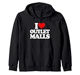 I Love Outlet Malls – lustiger Spruch sarkastisch niedlich cool Neuheit Kapuzenjacke