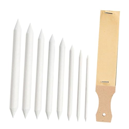 Homoyoyo Tortillones de Papel para Dibujo Profesional Kit Papel Lijado Difuminador Ligero y Duradero Herramienta para Artistas y Bocetos
