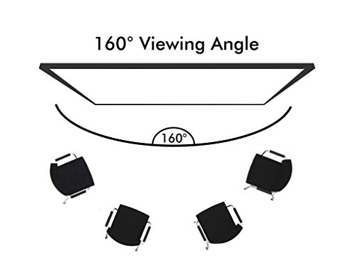 Image of BIG VUE 120 Inches Fixed Frame Projector Screen 16:9 Diagonal Active 3D 4K Ultra Hd Projector Screen for Classroom, Office & Home Theater (120 Inch, White)