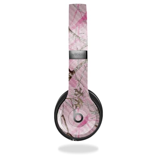 Image of Carbon Fiber Skin Compatible with Beats Solo 4 - Conceal Pink - Premium 3M Vinyl Protective Wrap Decal Cover - Easy to Apply | Crafted in The USA by MightySkins