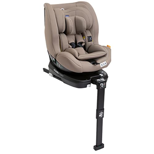 Chicco Seat3Fit i-Size Isofix 360 ° drehbar und neigbar, 0 – 25 kg (40 – 125 cm), Gruppe 0/1/2, von 0 bis 7 Jahre, mit Rückenkissen, verstellbare Kopfstütze mit seitlichen Protektoren