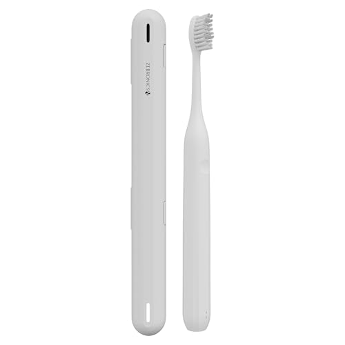 Image of Zebronics Dent L20 Rechargeable Electric Toothbrush, Sonic Technology 30000 VPM, 3 Cleaning Modes, IPX7 Waterproof, Upto 40 Days Battery Backup, Type-C, Travel Case, 2 Extra Brush Heads (White)