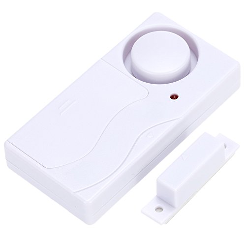 Mengshen Door and Window Alarm, Anti-Theft Burglar Wireless Alarm with Remote Control for Home Security, Easy to Install, 105db Super Loud (Includes 1 Alarm and 2 Remote Control)