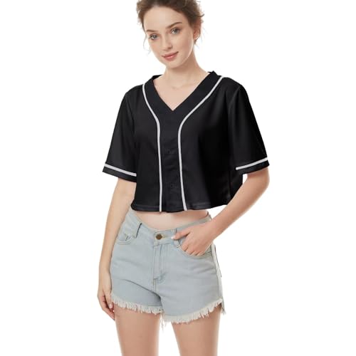 babyhealthy USA Flag Baseball Jersey Women 4th of July Button Down Jersey American Independence Day Shirt