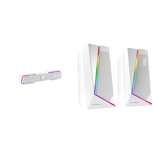 Barre de son RGB Mars Gaming MSBX Blanc pour sublimer votre espace bureau