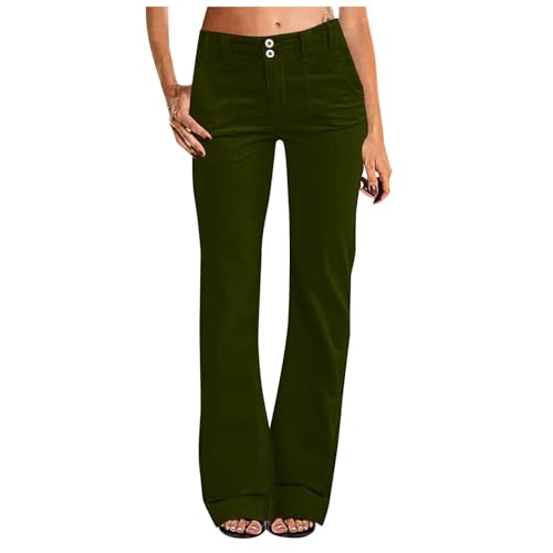 Pantalones elásticos de mujer que no aprietan con corte recto para total libertad