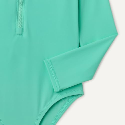 Image of Amazon Essentials Girls' Long Sleeve Rash Guard One-Piece Swimsuit