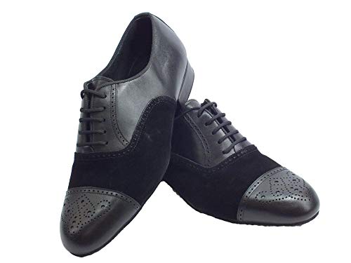 Scarpa da Ballo per Uomo in Nappa e Nabuk Nero