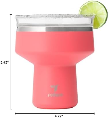 REDUCE Saltini 16 oz Cocktail Tumbler - Insulated Margarita Tumbler with Lid - Keeps Drinks Cold for 10 Hours - 360 Sippable Martini Glass Alternative - Shatterproof, Perfect for Parties - Daiquiri — view 7