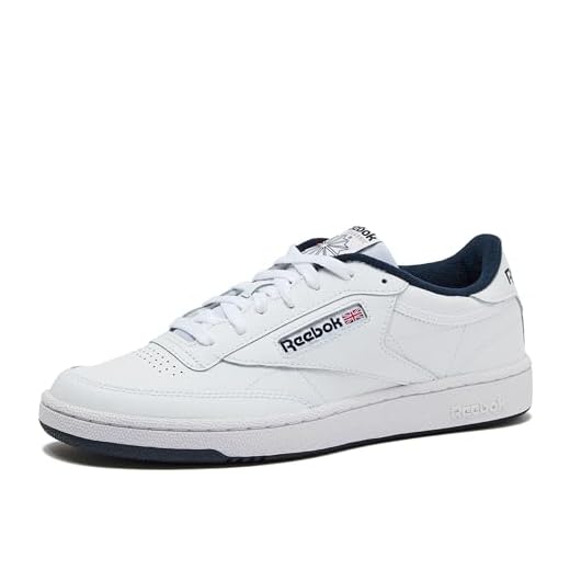 Reebok Men's Club C 85 Walking Shoe, white/navy, 10.5 M US