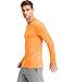 IVOVFANZY Long Sleeve Undershirt Men, Thermal Base Layer Athletic Basic Gym Shirts(Orange, M)