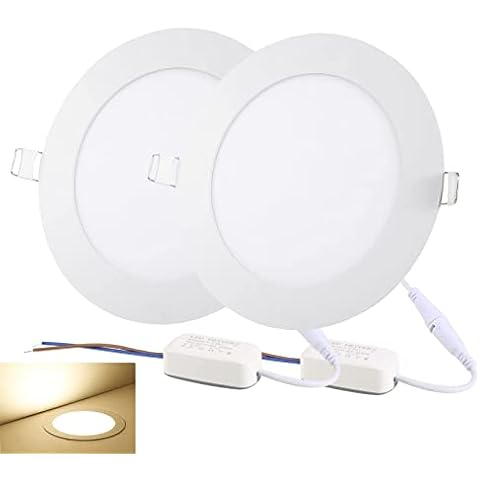 NRGDILY Focos Empotrables LED Techo, 2 piezas x 4W Downlight LED Panel Empotrable, Ф 90-95mm Cover