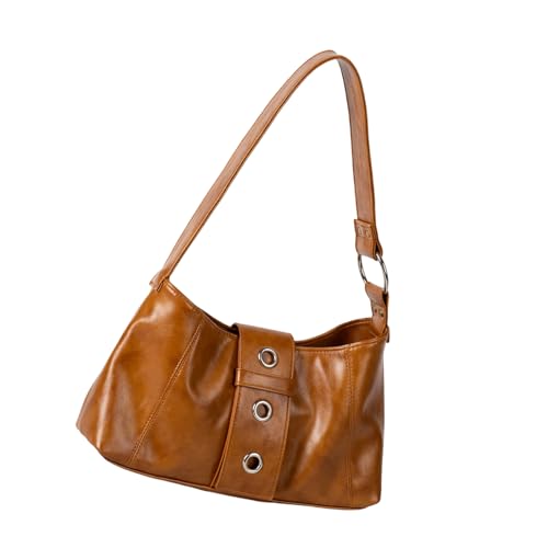 Sac à bandoulière compact rétro en PU étanche avec coutures renforcées