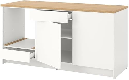 ProTuning KNOXHULT Base cabinet with doors and drawer, white, 180 cm